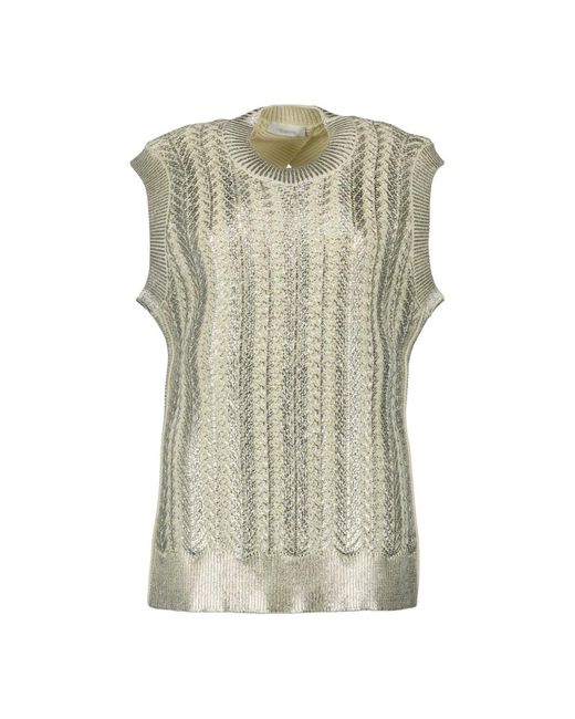 Rabanne Green Round-Neck Knitwear
