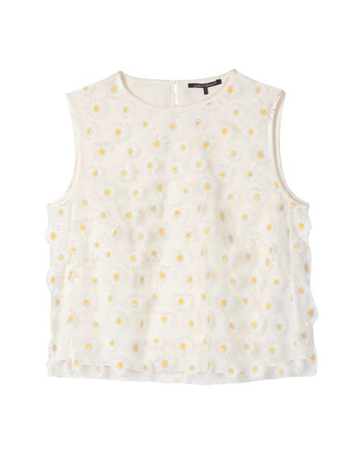 Luisa Cerano Natural Sleeveless Tops