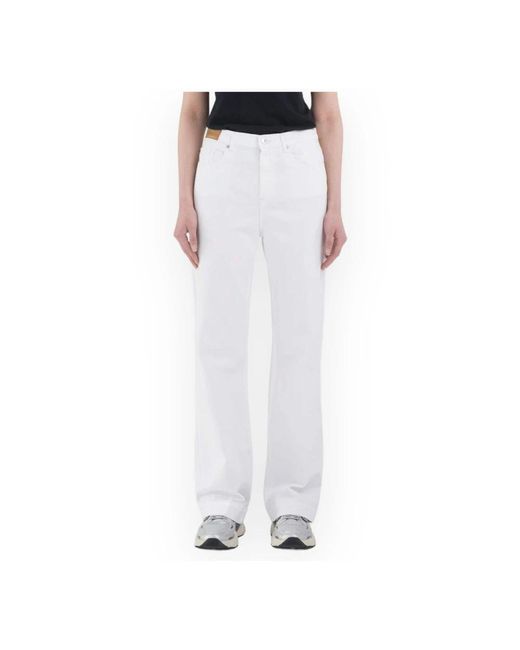 Trousers > straight trousers Replay en coloris White