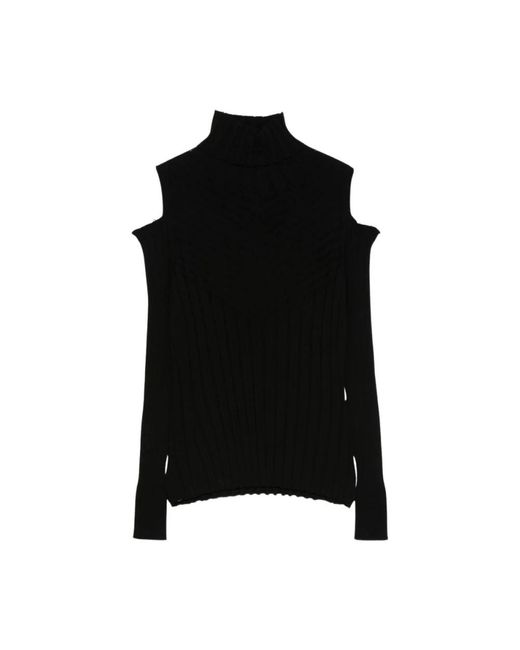 D.exterior Black Turtlenecks