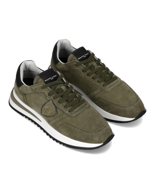 Philippe Model Schoenen ,Groen ,Katoen Sneakers Tropez 2.1 Running in het Green voor heren