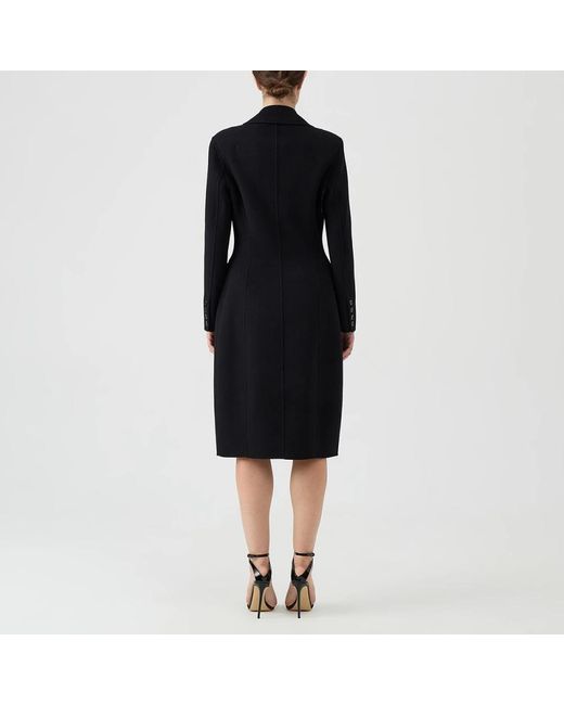 Ermanno Scervino Black Double-Breasted Coats