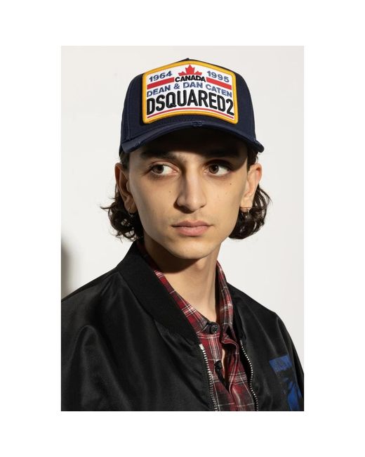 DSquared² Accessoires ,Blauw ,Katoen Baseball Cap in het Blue voor heren