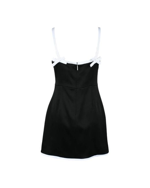 MSGM Kleedjes ,Zwart ,Damesjurk, Viscose Sheath Stijl in het Black