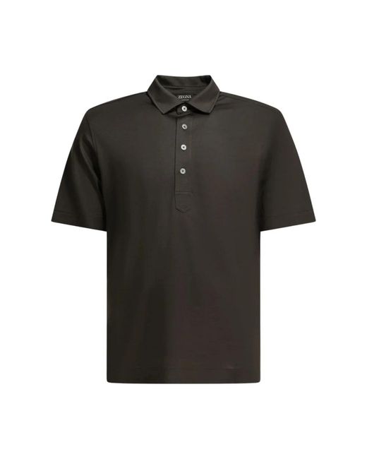 Zegna Black Polo Shirts for men