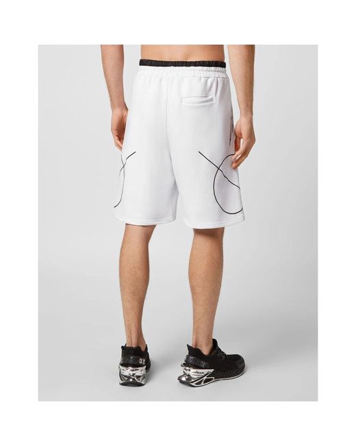 Philipp Plein Jogging Shorts Scratch in het White voor heren