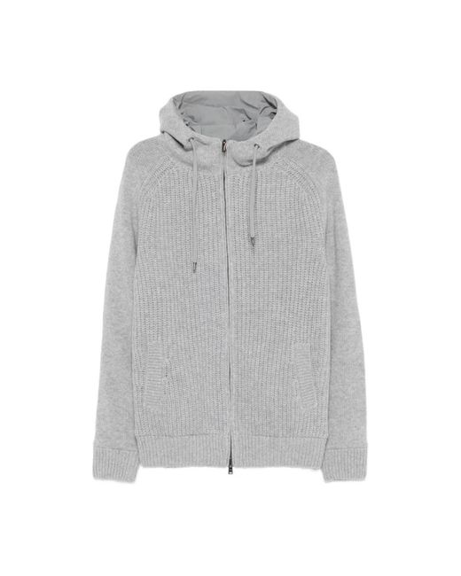 Herno Hoodies & Sweatvesten ,Grijs ,Grijze Winterjassen in het Gray voor heren
