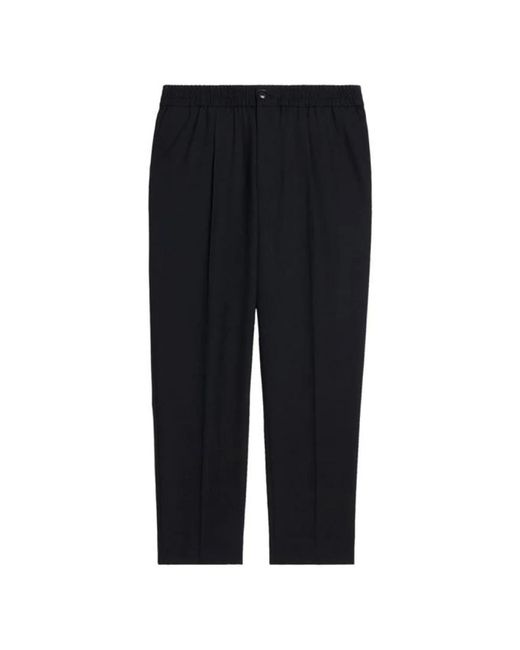 AMI Black Straight Trousers for men