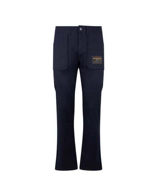 Moschino Blue Slim-Fit Trousers for men