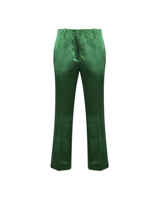 Dries Van Noten Green Wide Trousers