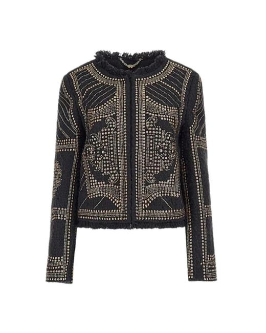 Tweed Jackets Guess de color Black