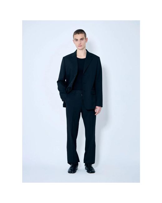 MM6 by Maison Margiela Blue Straight Trousers for men