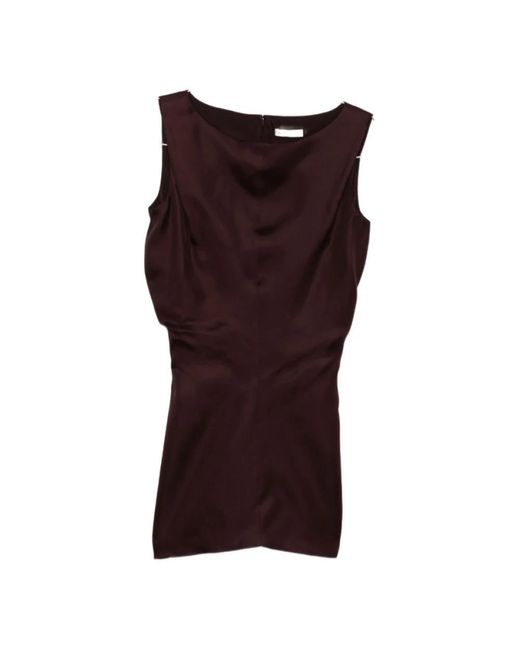 Khaite Brown Short Dresses