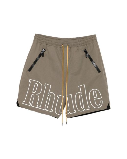 Rhude Logo Track Short in het Gray voor heren