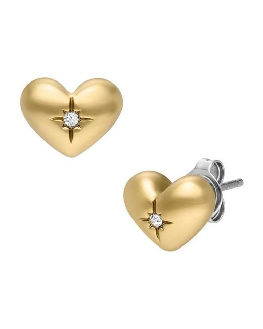 Earrings Fossil de color Metallic