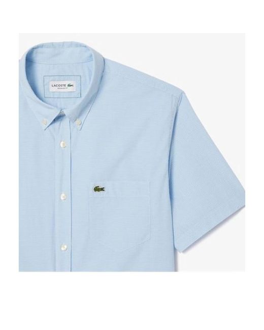Lacoste Blue Short Sleeve Shirts for men