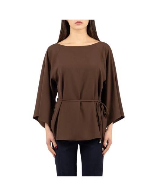 Hanita Brown Blouses