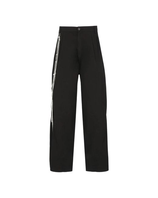 Pantalones negros de algodón con detalle de cristal DARKPARK de color Black