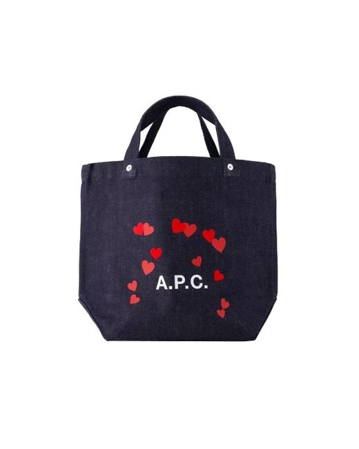 A.P.C. Blue Tote Bags