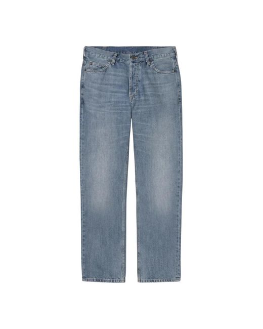 Carhartt Blue Straight Fit Jeans for men