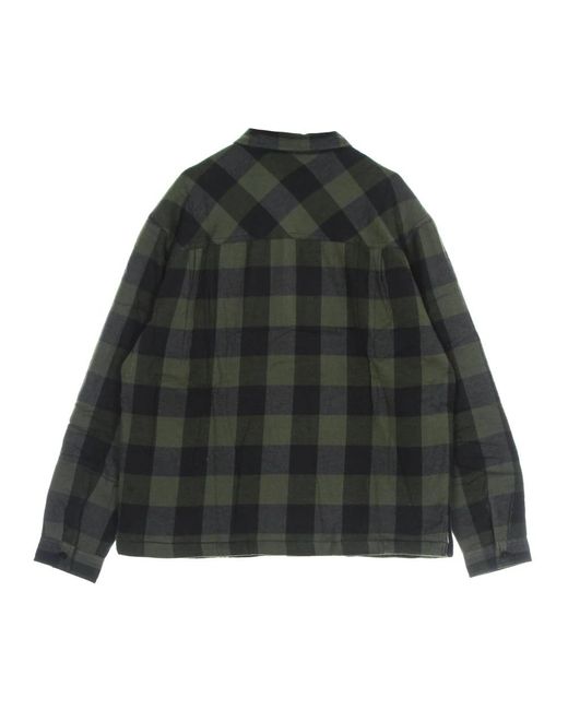 Element Overhemden ,Groen ,Katoen Bosnacht Sherpa Gevoerde Flanellen Shirt in het Black voor heren
