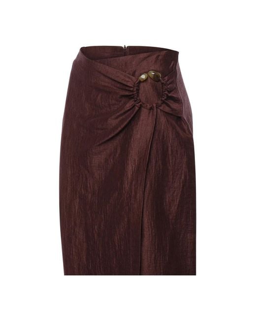 Ottod'Ame Brown Midi Skirts