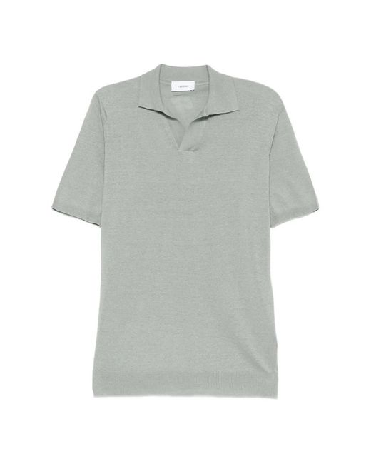 Lardini Gray V-Neck Knitwear for men