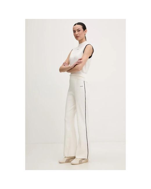 Guess Laurene Flared Sweatpants in het White