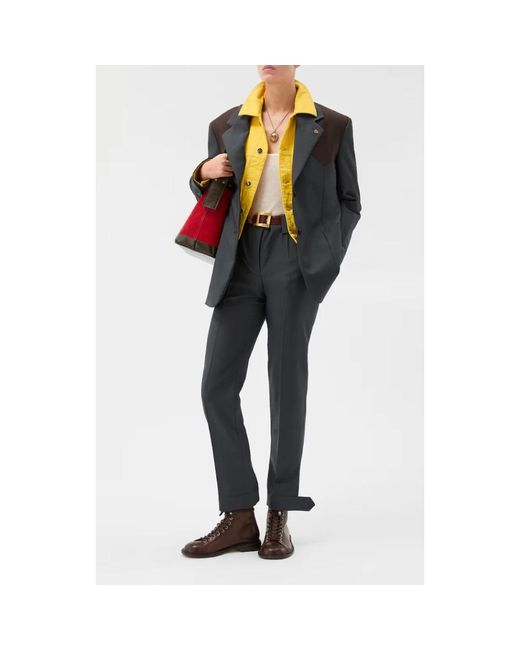 Versace Gray Straight Trousers