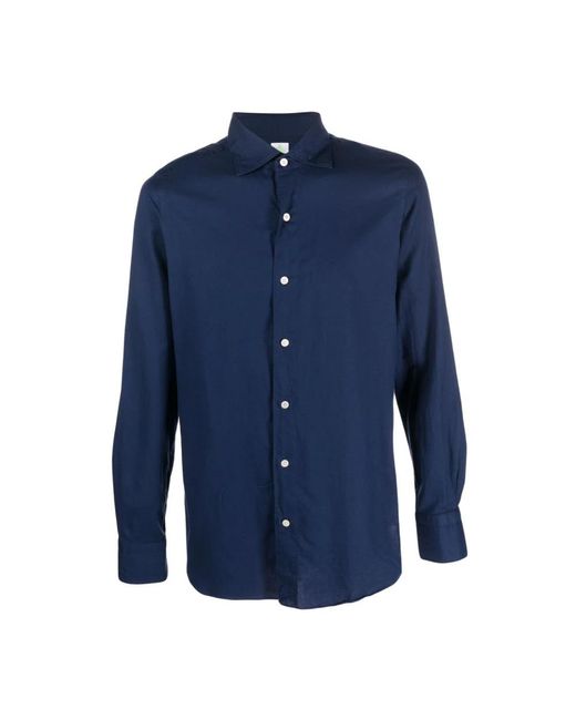 Finamore 1925 Blue Casual Shirts for men
