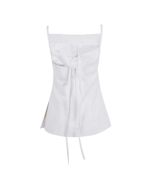 Studio Nicholson Tops ,Wit ,Apron Top in het White