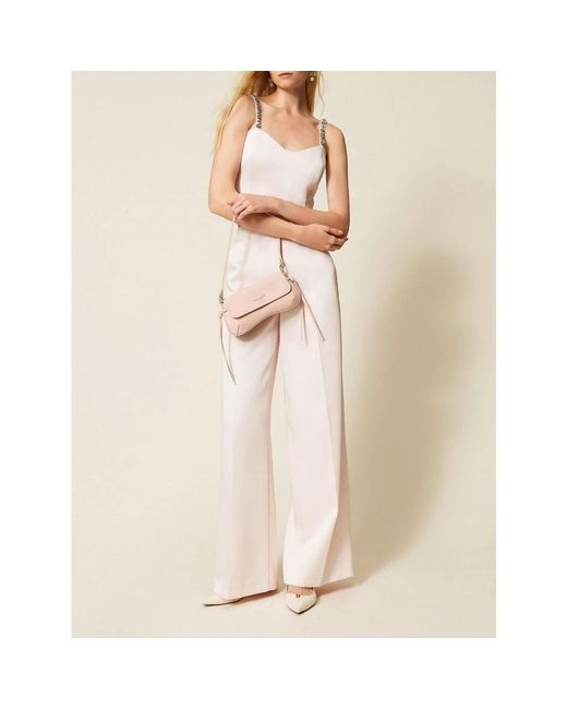 Twinset White Wide Trousers