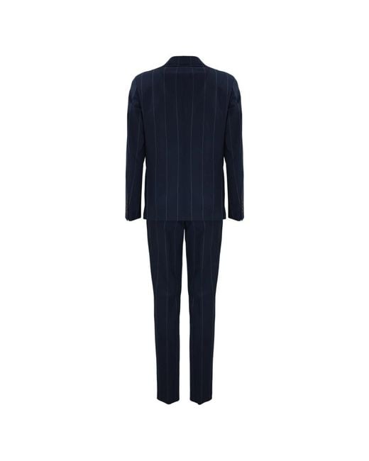 Eleventy Blue Double Breasted Suits for men