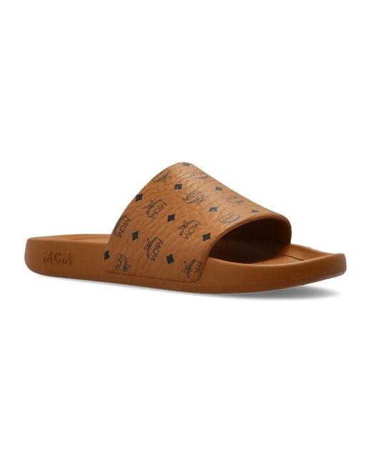 MCM Brown Sliders for men