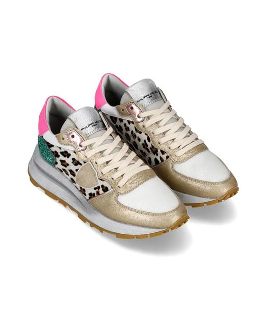 Philippe Model Schoenen ,Veelkleurig ,Katoen Sneakers Trpx Haute Running in het Multicolor