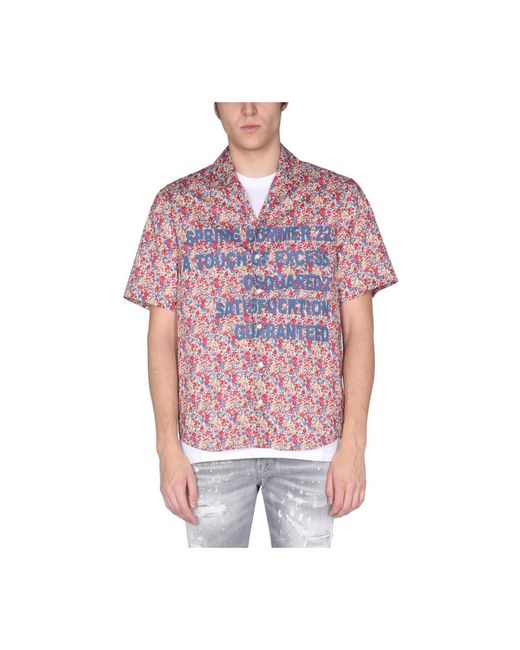 DSquared² Red Short Sleeve Shirts for men