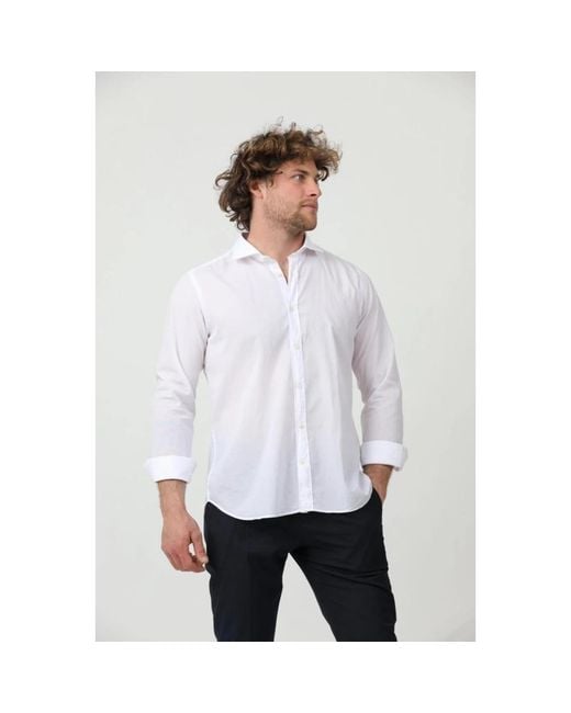 Tintoria Mattei 954 White Casual Shirts for men