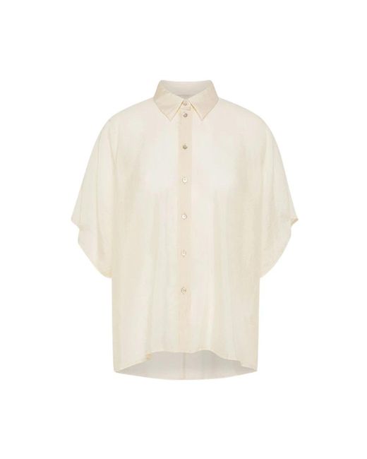 Camicia seta stile brooklyn di Momoní in White