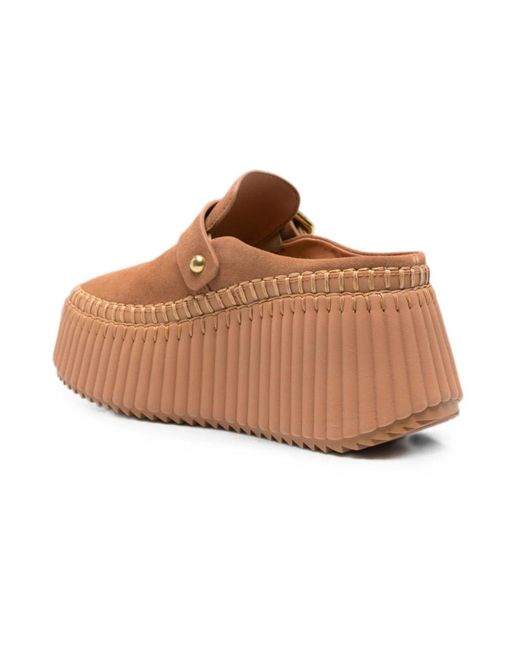 Chloé Brown Wedges