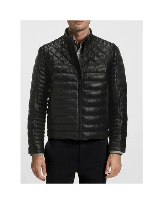 Leather Jackets Boss de hombre de color Black