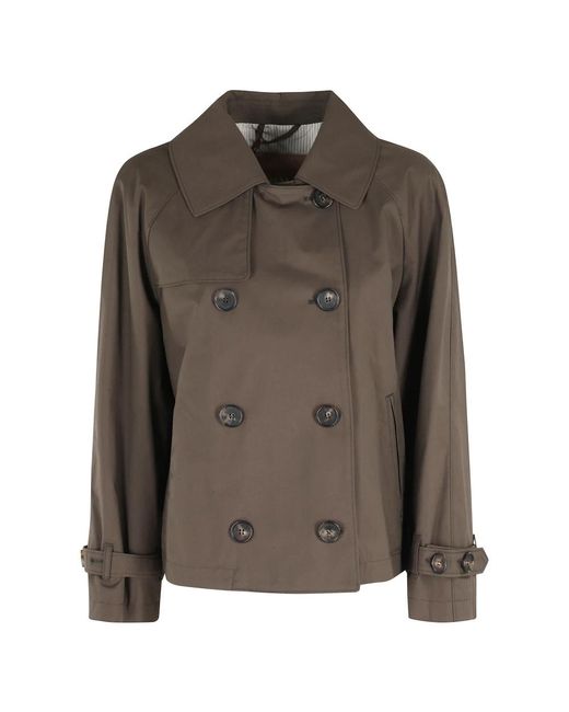 Max Mara Green Trench Coats