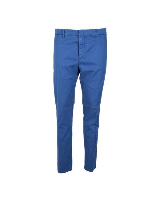 Dondup Blue Slim-Fit Trousers for men