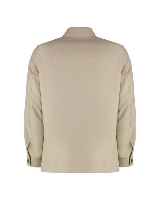 Boss Jassen ,Buttoned Overshirt in het Natural voor heren