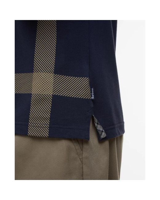 Barbour Tops ,Veelkleurig ,Katoen Tartan Polo Shirt & Pine in het Blue voor heren