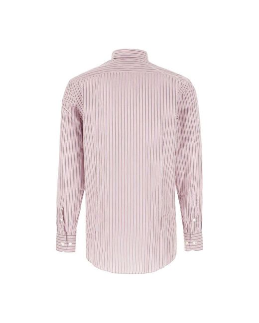 Etro Casual Baumwollhemd Für Männer in Pink für Herren