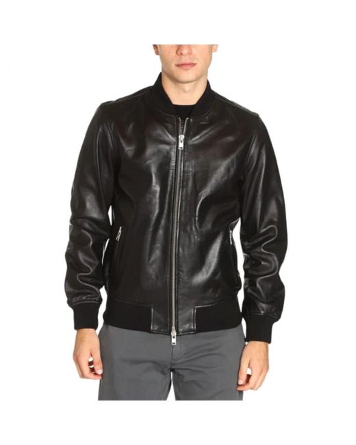 Liu Jo Black Leather Jackets for men
