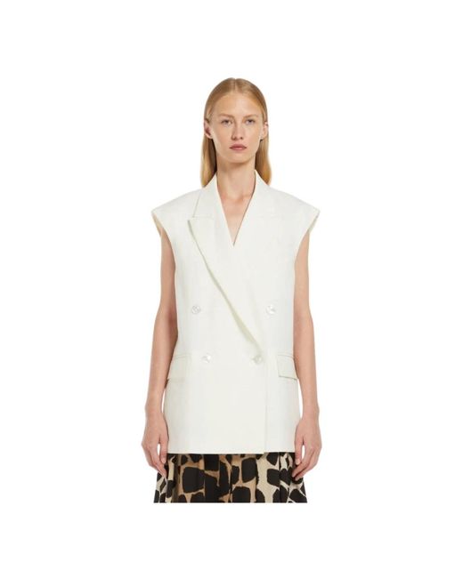 Max Mara Studio White Vests