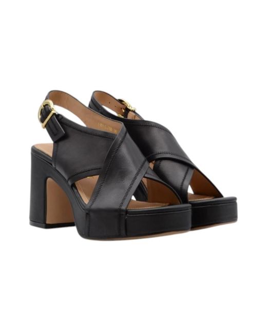 Janet & Janet Black High Heel Sandals