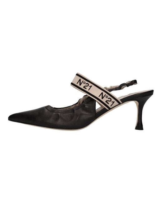 N°21 Black Décolleté Slingback Pump
