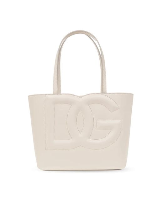 Dolce & Gabbana White Shoulder Bags